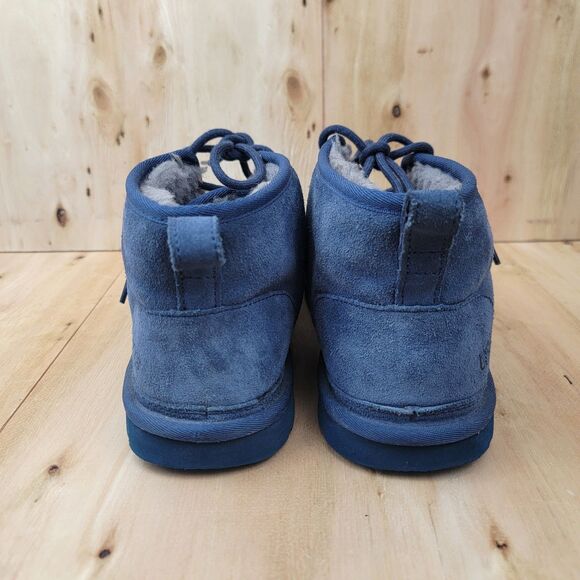 UGG Men’s Sz 11 M 3236 Neumel Suede Blue Chukka Round Toe Boots Shearling Lined main image 5
